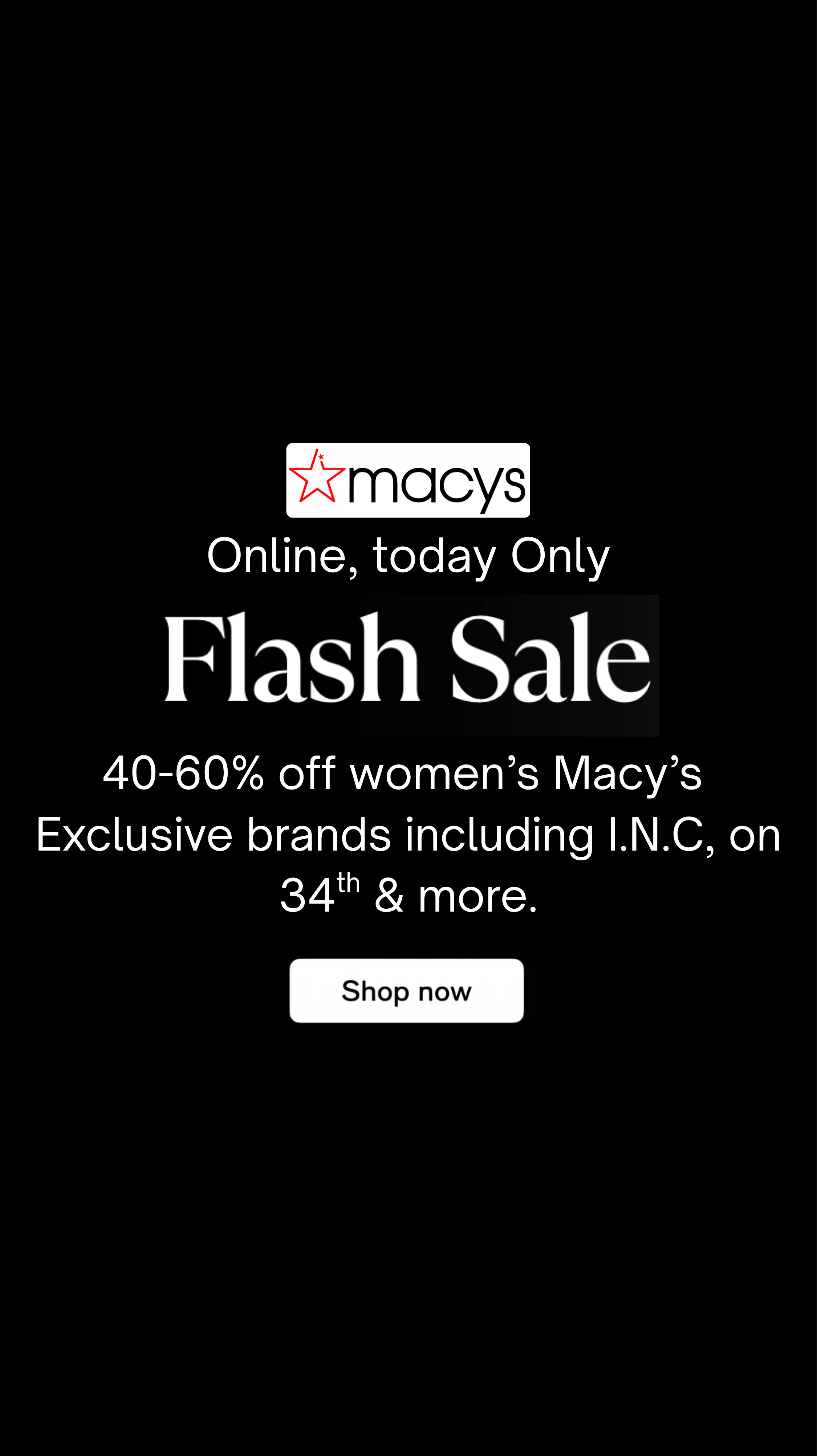 Macy's Flash Sale